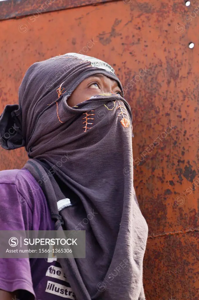 Portrait of a Worker in the Port Sunda Kelapa in Jakarta, Indonesia.