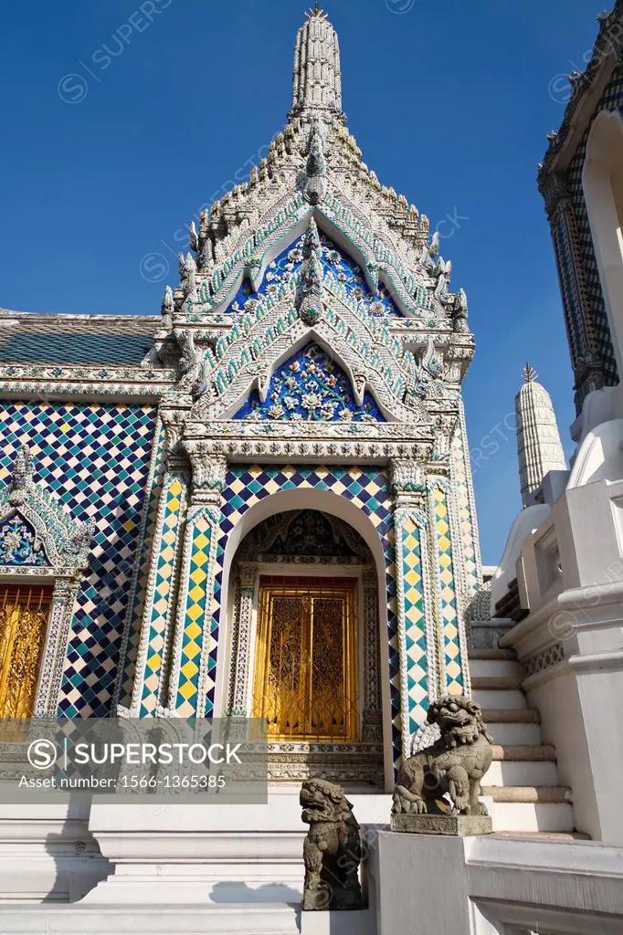 Part of the Temple Wat Phra Kaew in Bangkok, Thailand