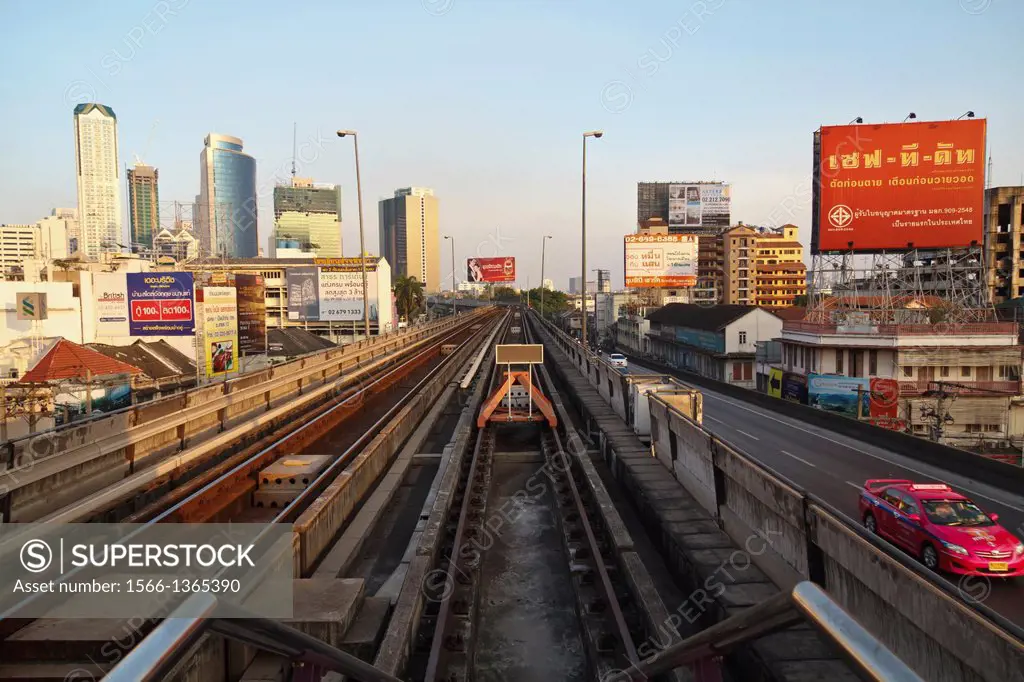 Tracks of the Skytrain in Bangkok, Thailand