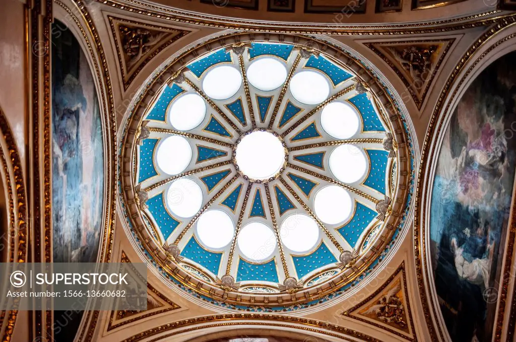 Dome of the church of the sacred heart of Jesus of the company, Valencia, Spain