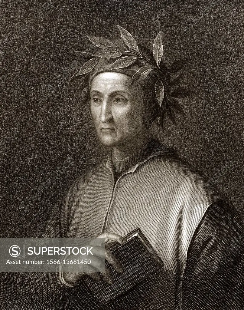 Dante Alighieri, 1265 - 1321, an Italian poet and philosopher.