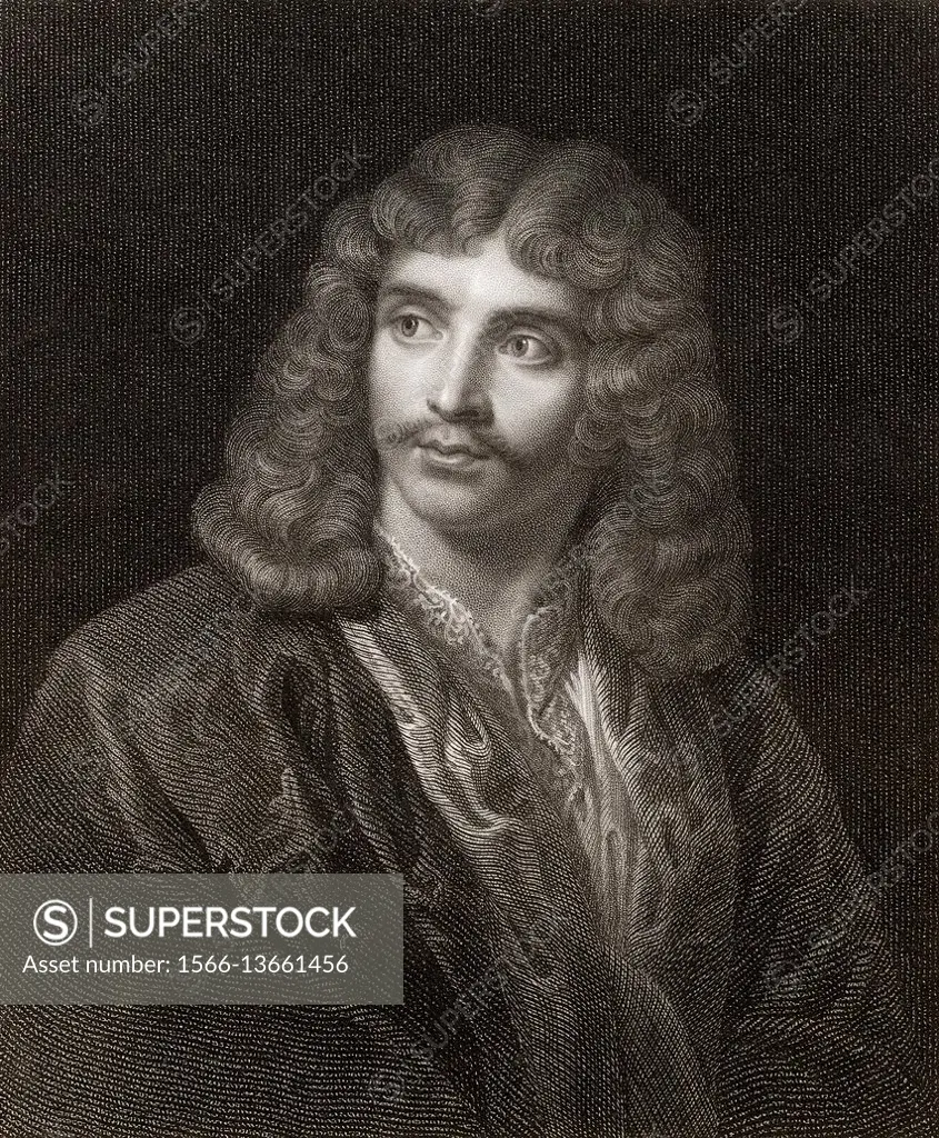 Moliere or Jean-Baptiste Poquelin, 1622-1673, a French actor, theater director and playwright