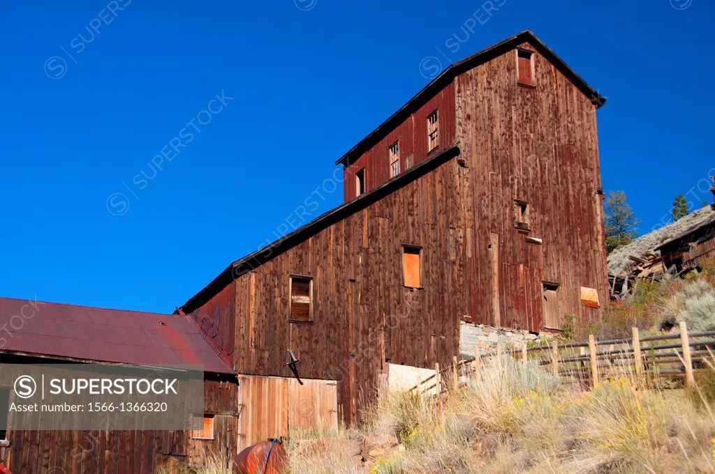 Bayhorse Mill, Bayhorse Town Site, Land of the Yankee Fork State Park, Idaho.