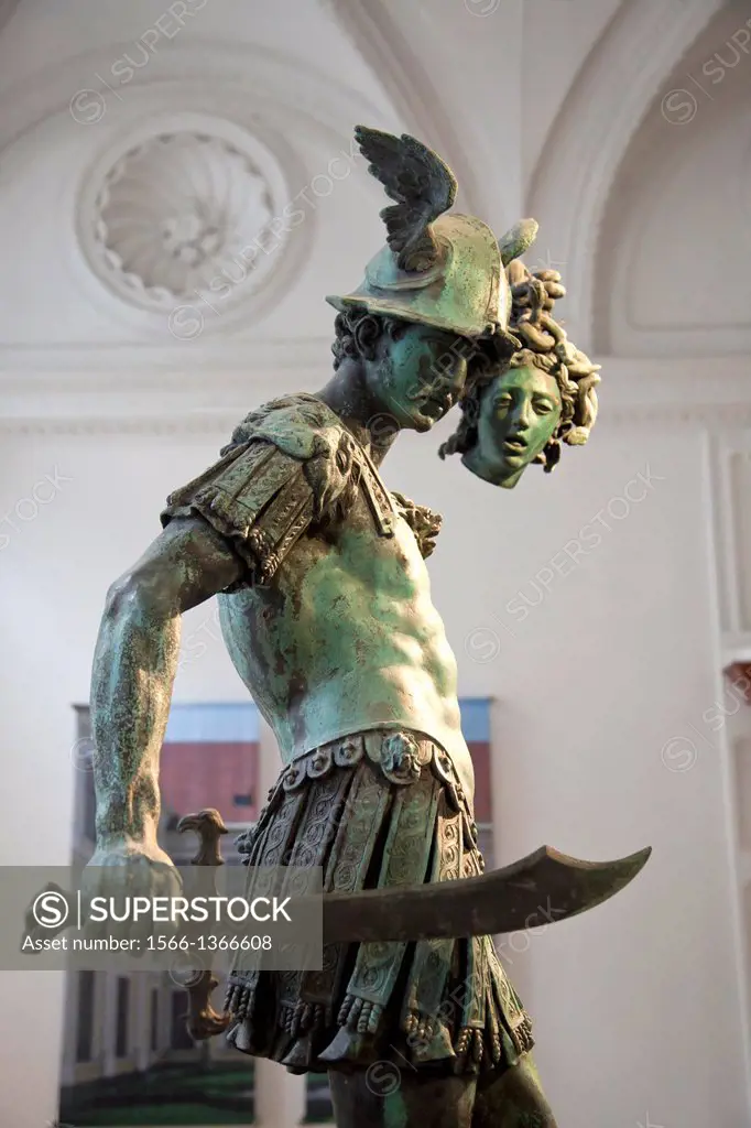 Statue Of Perseus And The Gorgon Medusa at the city palace Munich Residenz in Munich, Bavaria, Germany.