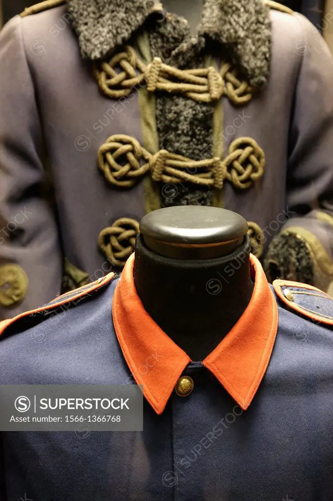 Uniforms of the carlist wars. Zumalakarregi Museum, Ormaiztegi, Goierri, Gipuzkoa, Basque Country, Spain.