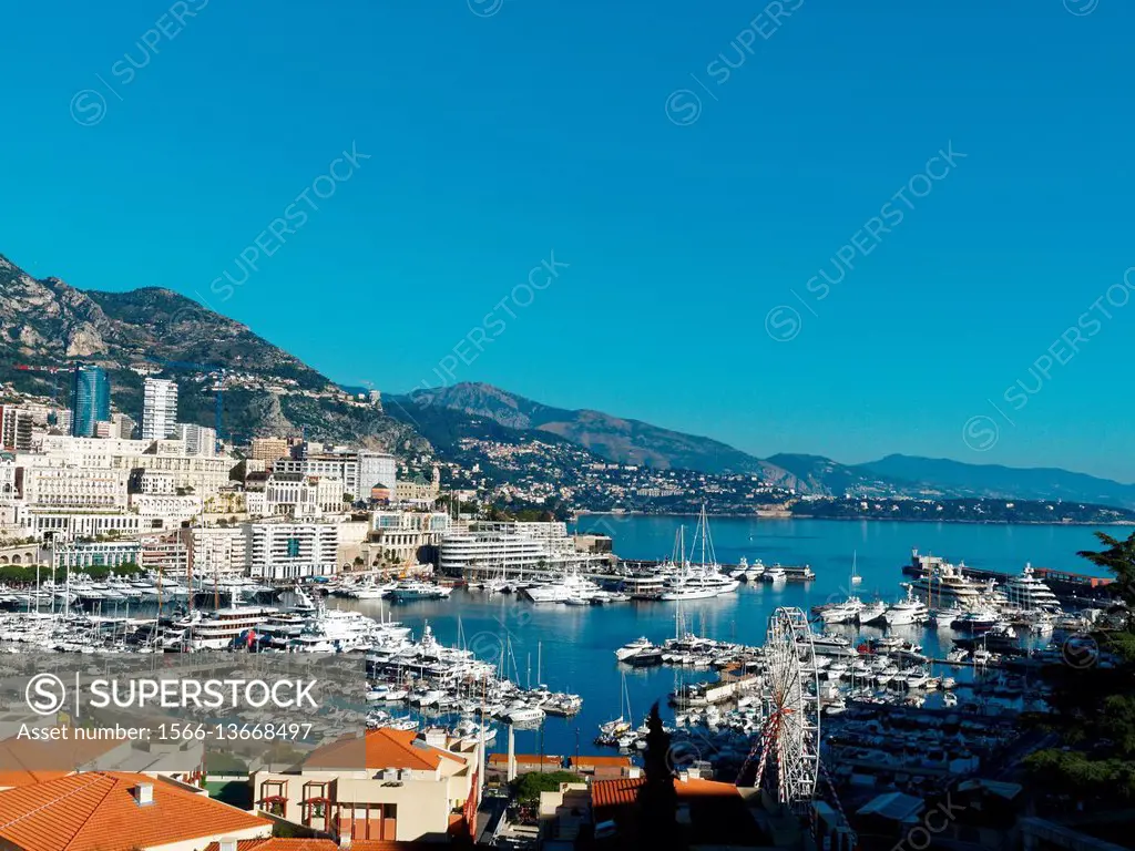 View over Port de Monaco, Montecarlo, Monaco