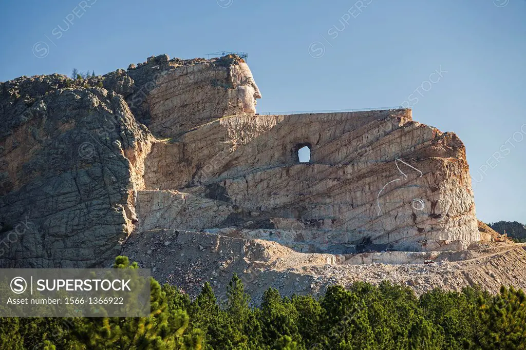 Crazy Horse Memorial, Black Hills, South Dakota (For Editorial Use Only).