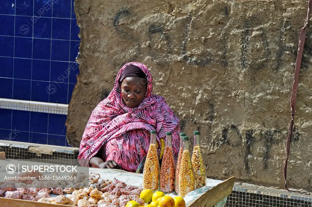 street vendor, Dakar, Senegal, West Africa.