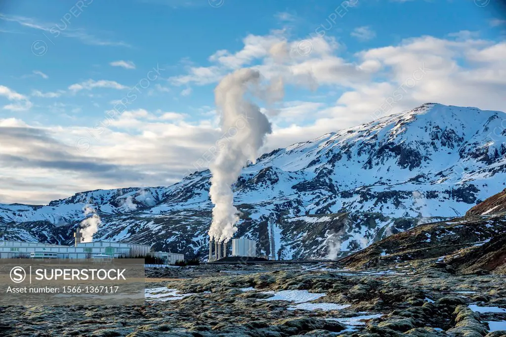 Nesjavellir Geothermal Power Plant, Iceland.