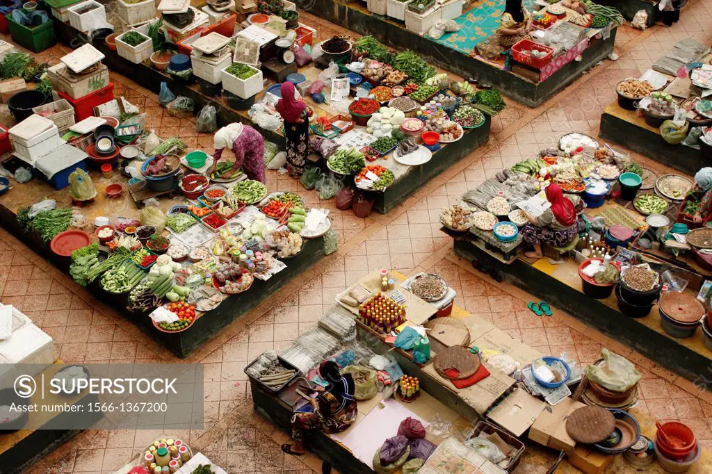 Central market, Kota Bharu, Kelantan, Malaysia.