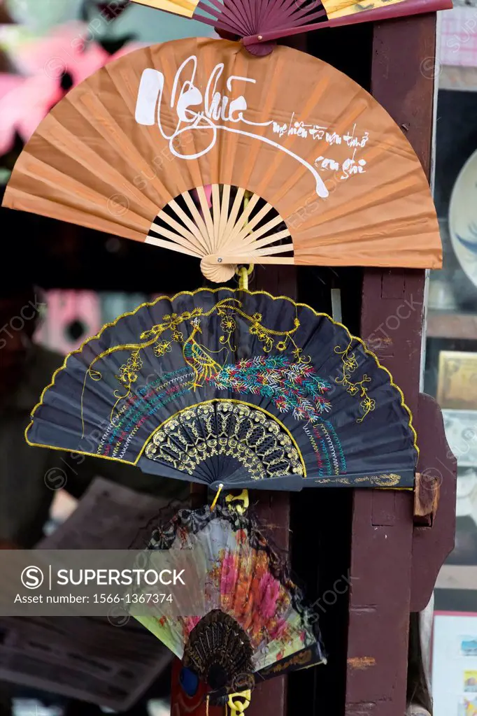 Traditional Hand Fan in Hanoi, Vietnam.