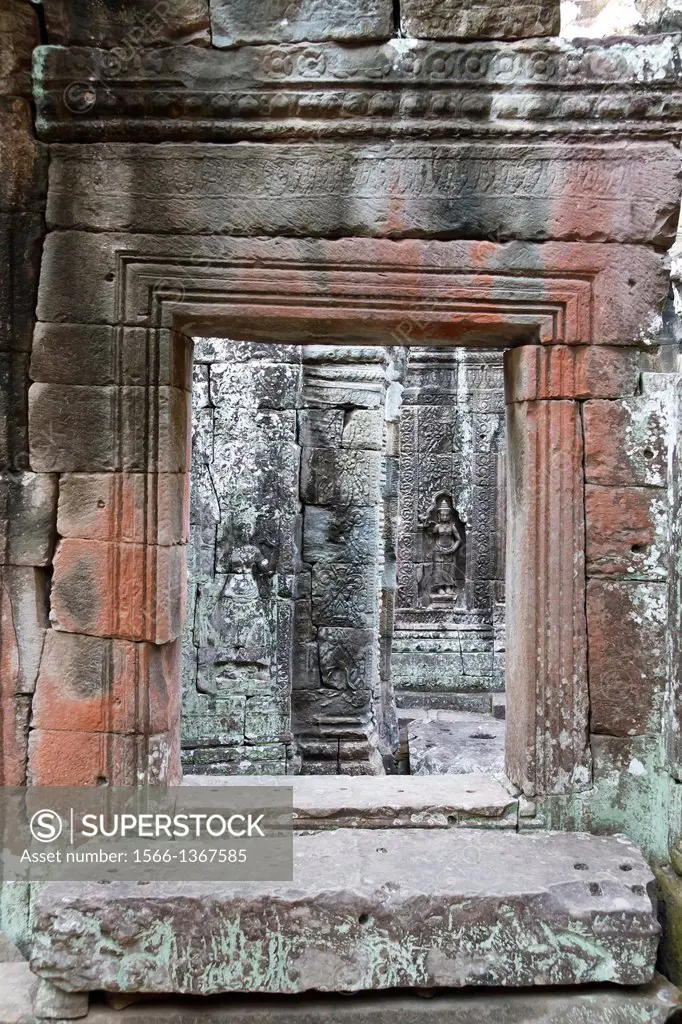 Part of the Temple Banteay Kdei on the Temple Compound of Angkor, Cambodia