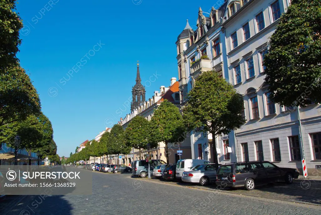 Kí¶nigstrasse street Neustadt the new town Dresden city Saxony state eastern Germany central Europe.