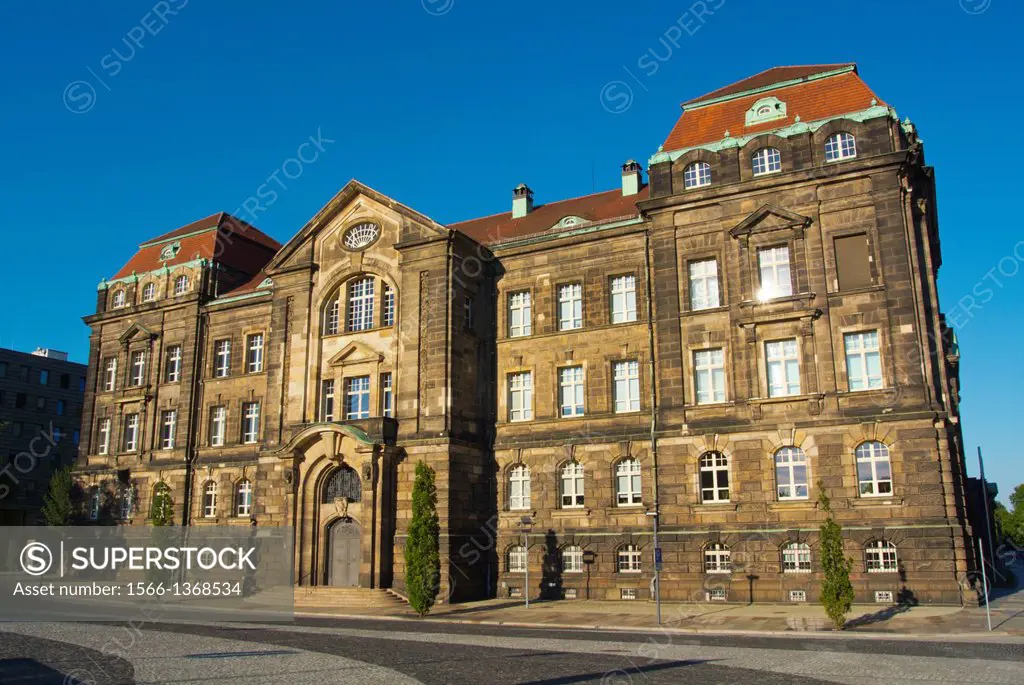 Sächsische Staatskanzlei state government building Neustadt the new town Dresden city Saxony state eastern Germany central Europe.