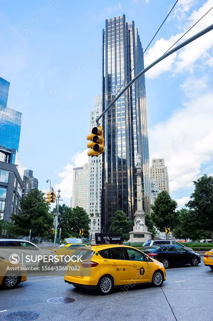 Columbus circle. New York city streets. Manhattan. New York. USA.