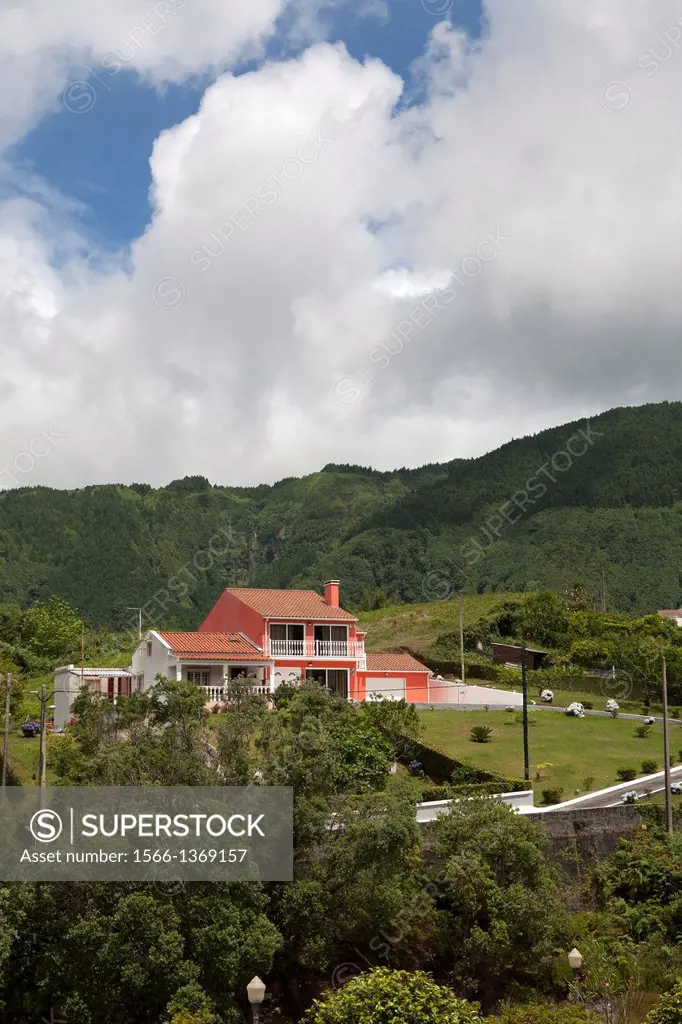 House in Furnas Town, Sao Miguel Island, Azores.