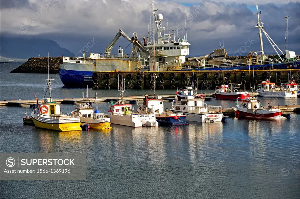 Akranes - port town and municipality on the west coast of Iceland, Western regions, Vesturland, Iceland.