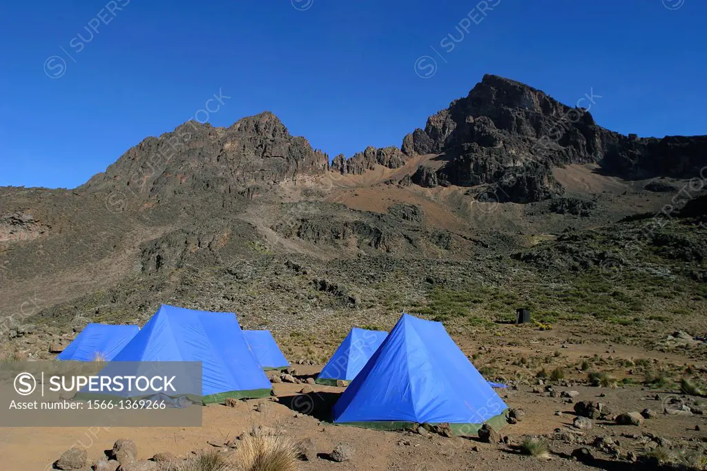 Tent Camp Mawenzi Kilimanjaro NP Tanzania.