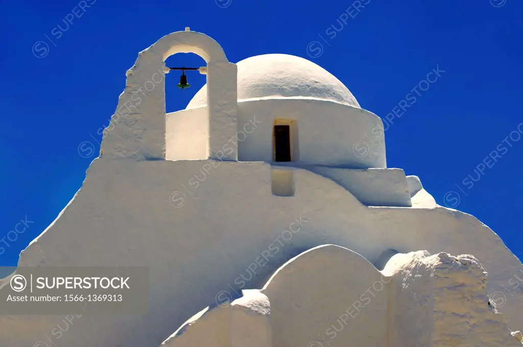 Paraportiani Greek Orthodox churches of Mykanos Chora, Cyclades Islands, Greece.