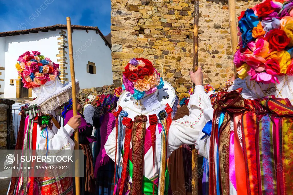 Carnival of Zamarrones, Belmonte village, Polaciones valley, Cantabria, Spain, Europe.