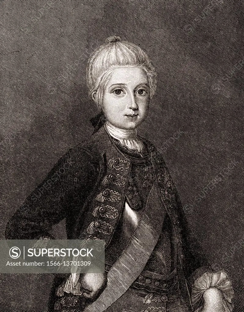 Young Crown Prince Frederick, Frederick the Great or Frederick II.