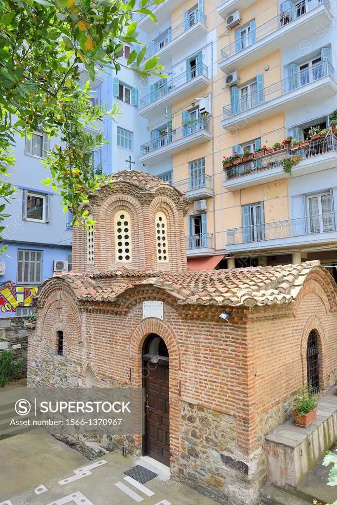 Greece, Central Macedonia, Thessaloniki, Agia Sotiros church, listed as World Heritage