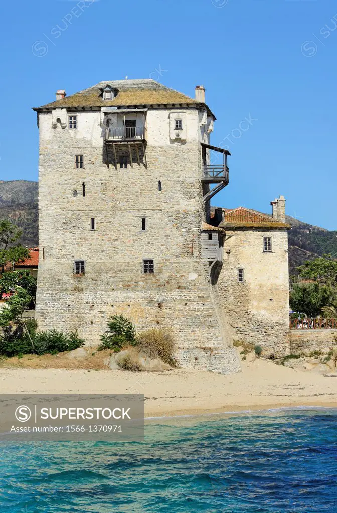 Greece, Chalkidiki, Ouranopolis, The watchtower.