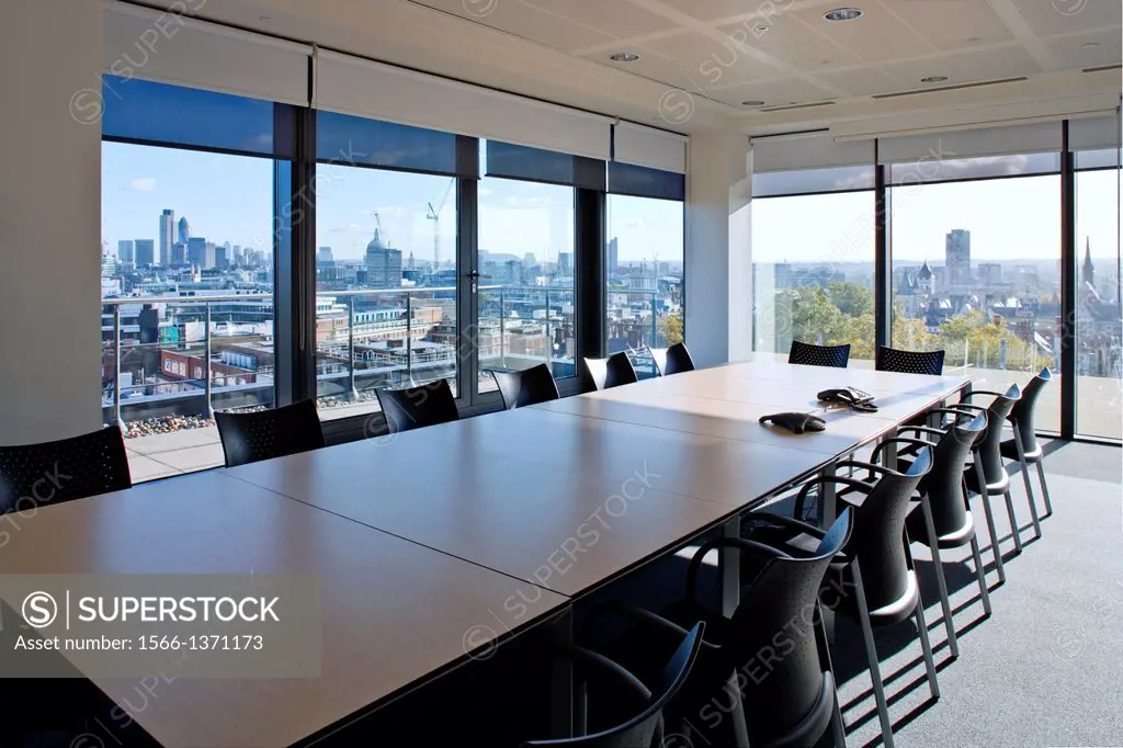 Office boardroom with views of the City of London.