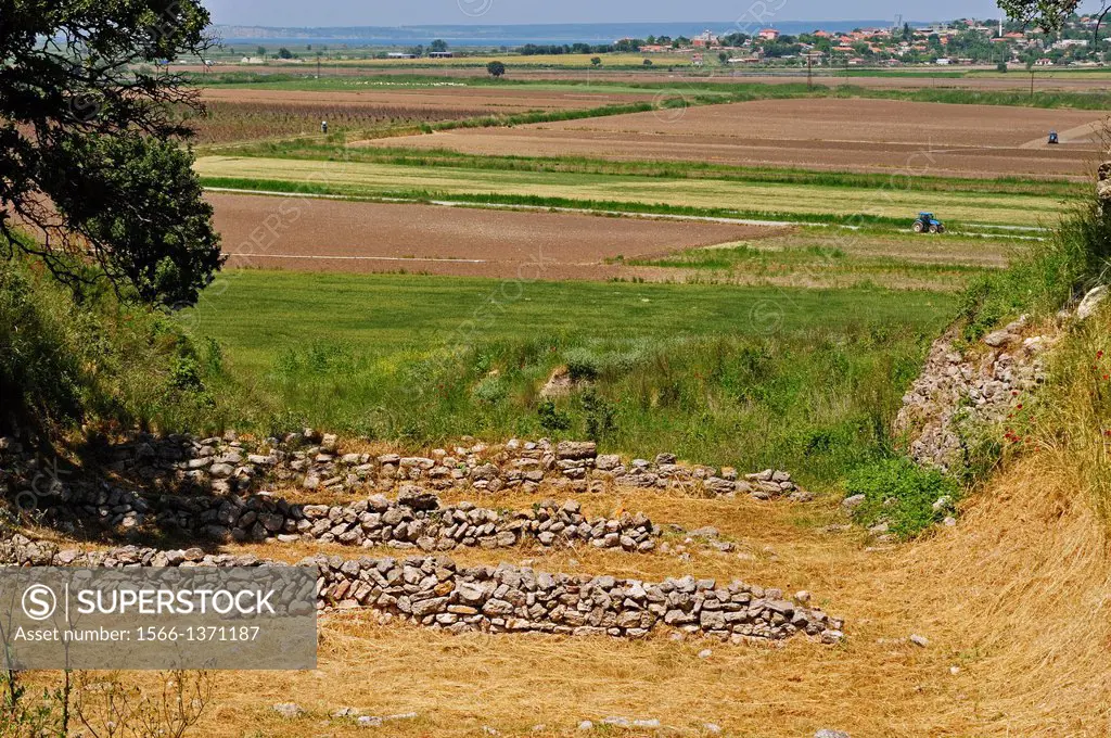 Early Troy I, 3000 to 2600 BC, fortification, Troy Historic Site, Biga Peninsula, Turkey.