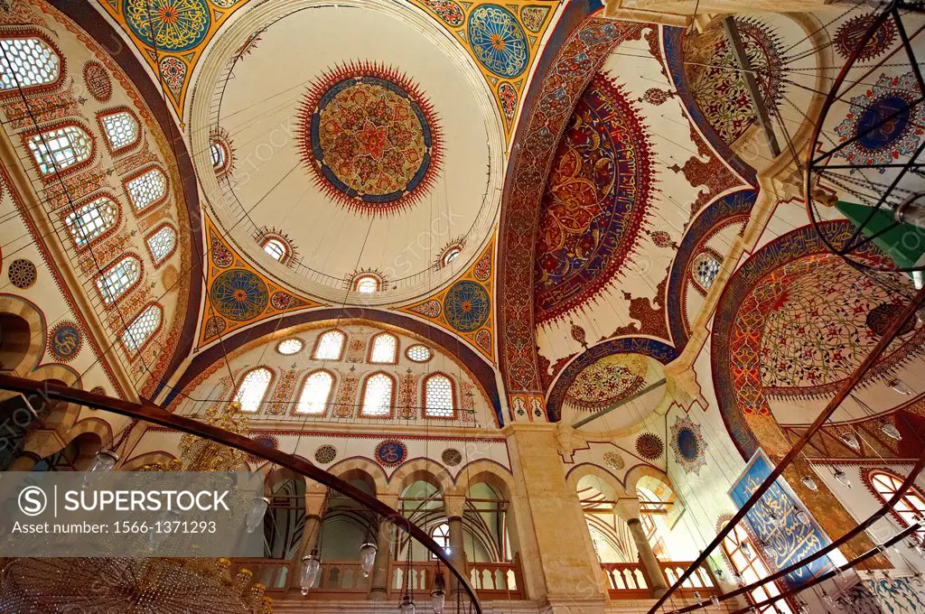 Interior of the Serafeddin Camii (Mosque) Konya, Turkey.