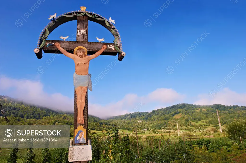 Christian Orthodox Crucifiction. Barsana. Maramures, Northern Transylvania, Romania.