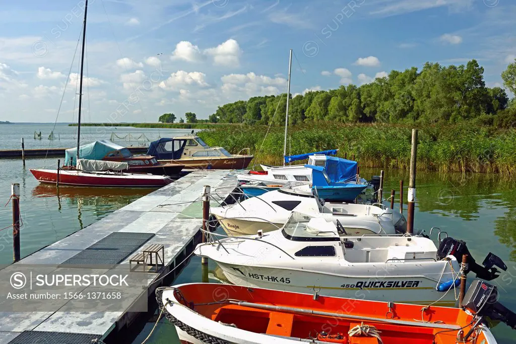 """""Alte Fischerkneipe"", boat restaurant and campground, Netzelkow, Usedom Island, Germany.