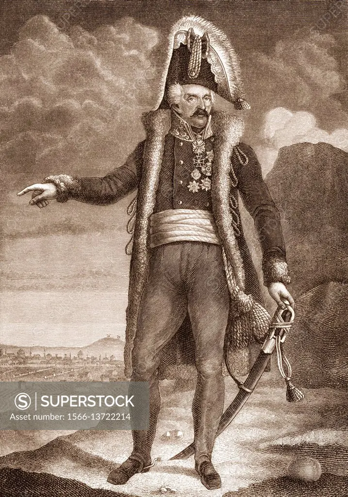 Gebhard Leberecht von Bluecher, Prince of Wahlstatt or Marshal Forward, 1742 - 1819, a Prussian Field Marshal.