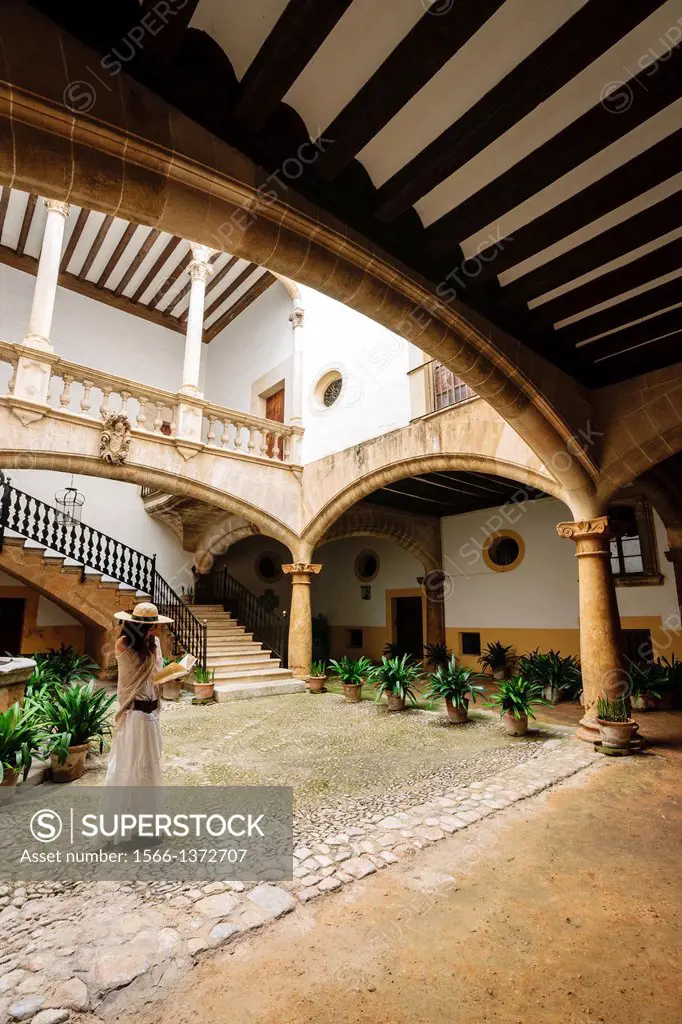 Can Oleza palace built by the family Descós in the fifteenth century, Historic-Artistic Monument, Palma, Majorca, Balearic Islands, Spain