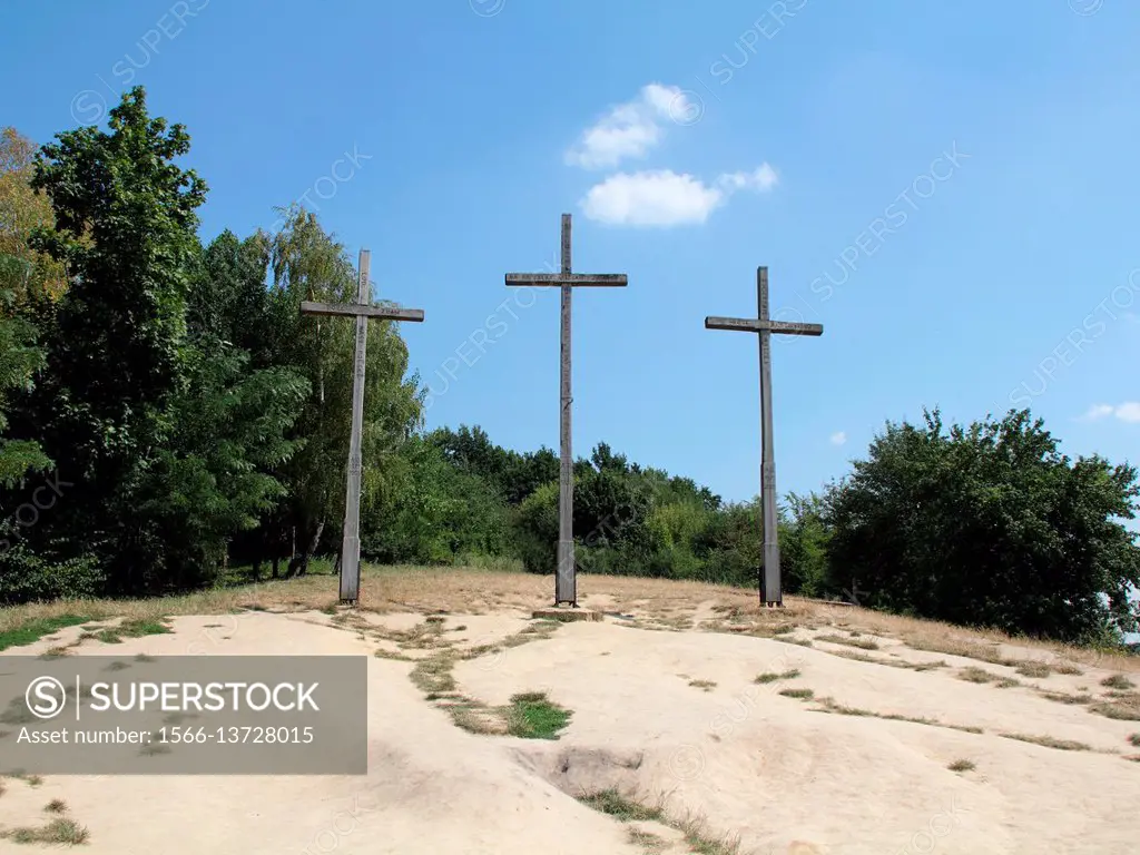 Three crosses mount ( Gora Trzech KrzyŠ¼y) in Kazimierz Dolny, Poland.