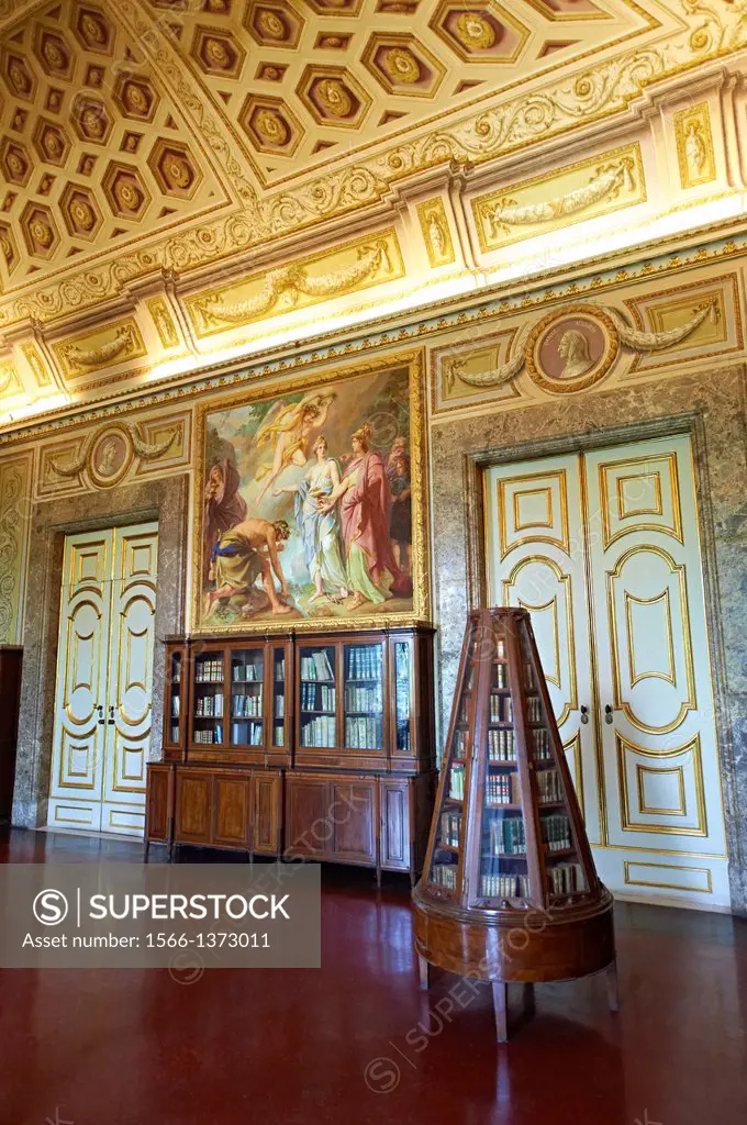 Third Room of The Library. Queen Mary Caroline commissioned German painter Freidrich Heinrich Fuger to decorate the Third Library Room. The paintings ...