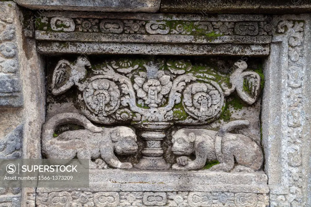 Wall Relief in the Prambanan Temple Prak in Indonesia