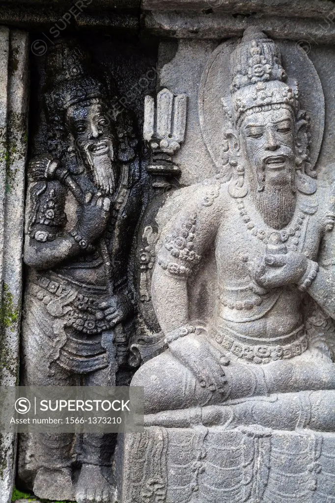 Wall Relief in the Prambanan Temple Prak in Indonesia