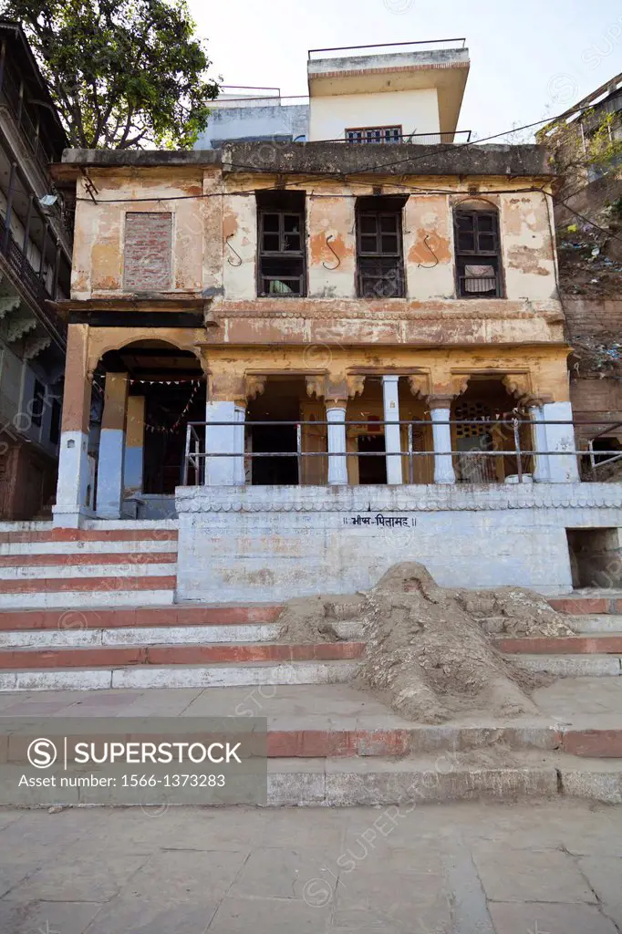 Architecture on the Banks of the River Ganges in Varanasi, India