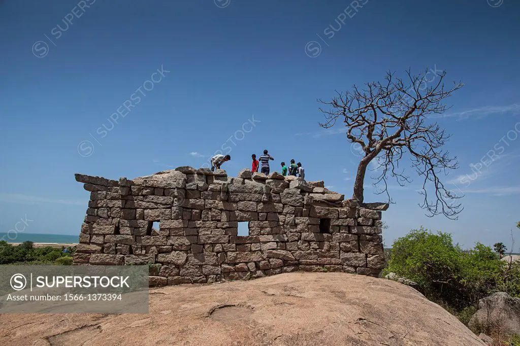 Stone structure at Mahabalipuram, South India.