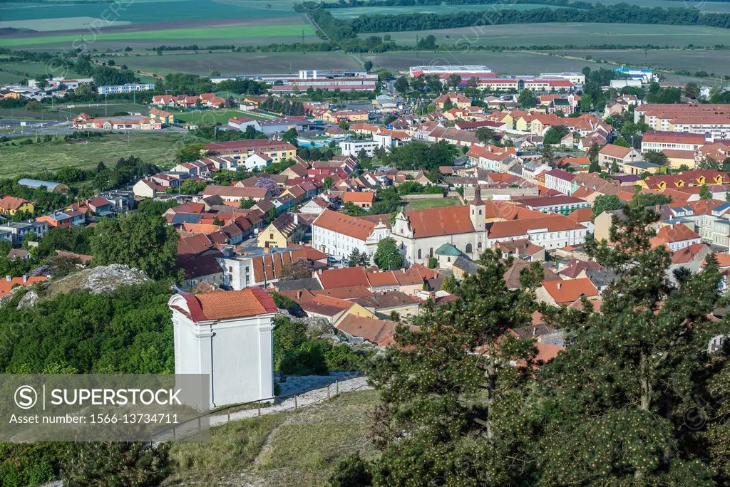 Way of the Cross station on the Holy Hill (Svaty Kopecek) in Mikulov town, Moravian Region in Czech Republic.
