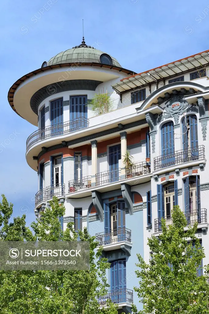 Greece, Central Macedonia, Thessalonik, Art Nouveau building