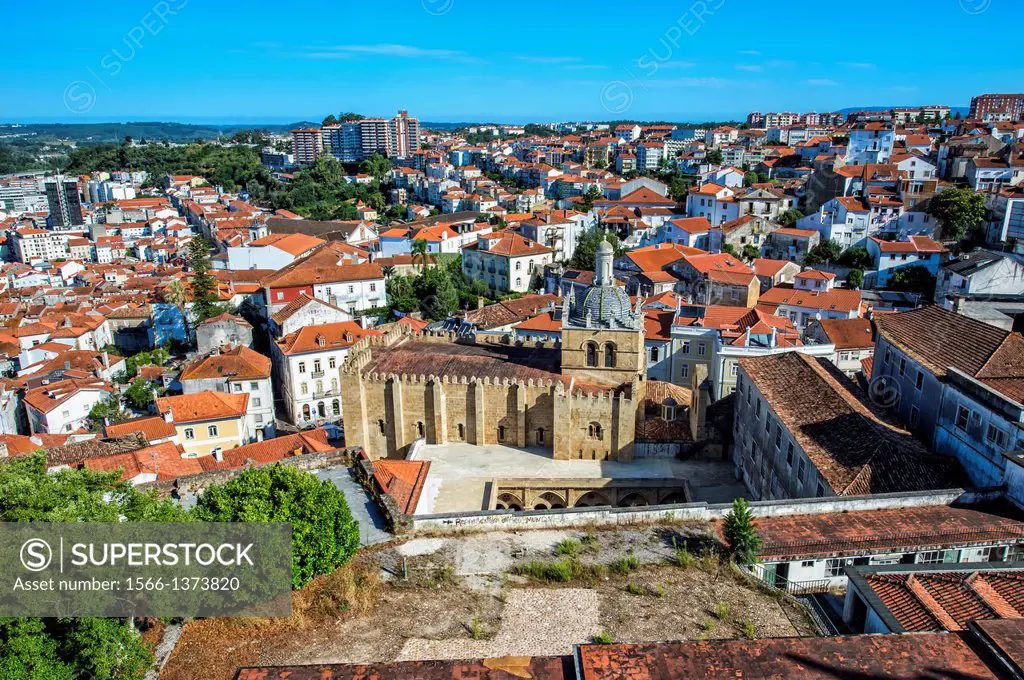View over the Cathedral Sé Velha and the old city, Coimbra, Beira Province, Portugal, Unesco World Heritage Site.