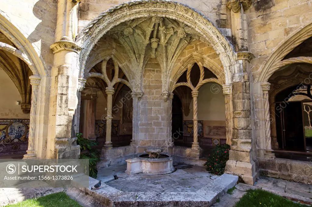 Santa Cruz Monastery, Cloister, Coimbra old city, Beira Province, Portugal, Unesco World Heritage Site.