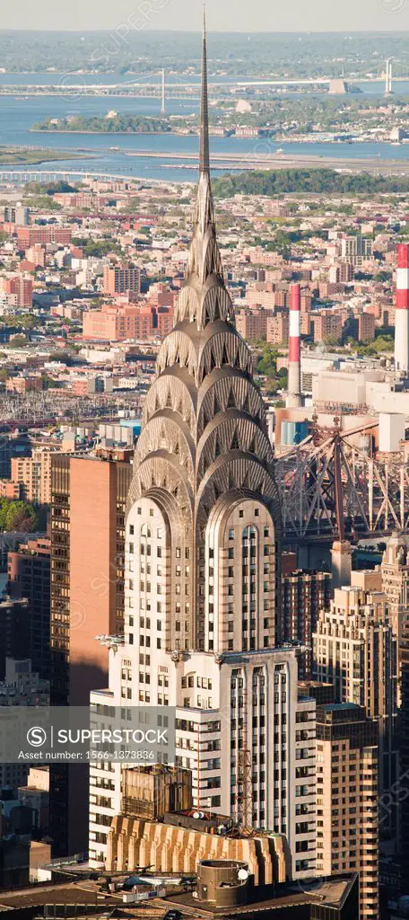 Chrysler Building, view from Empire State Building, Midtown, Manhattan, New York City, New York, USA.