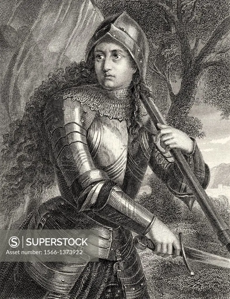Joan of Arc, Jeanne dArc, 1412-1431, character from the drama ""The Maid of Orleans"" by Friedrich Schiller, 1759 - 1805.