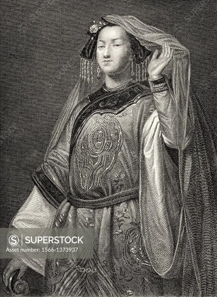 Turandot, Princess of China, character from the drama Turandot by Friedrich Schiller, 1759 - 1805.