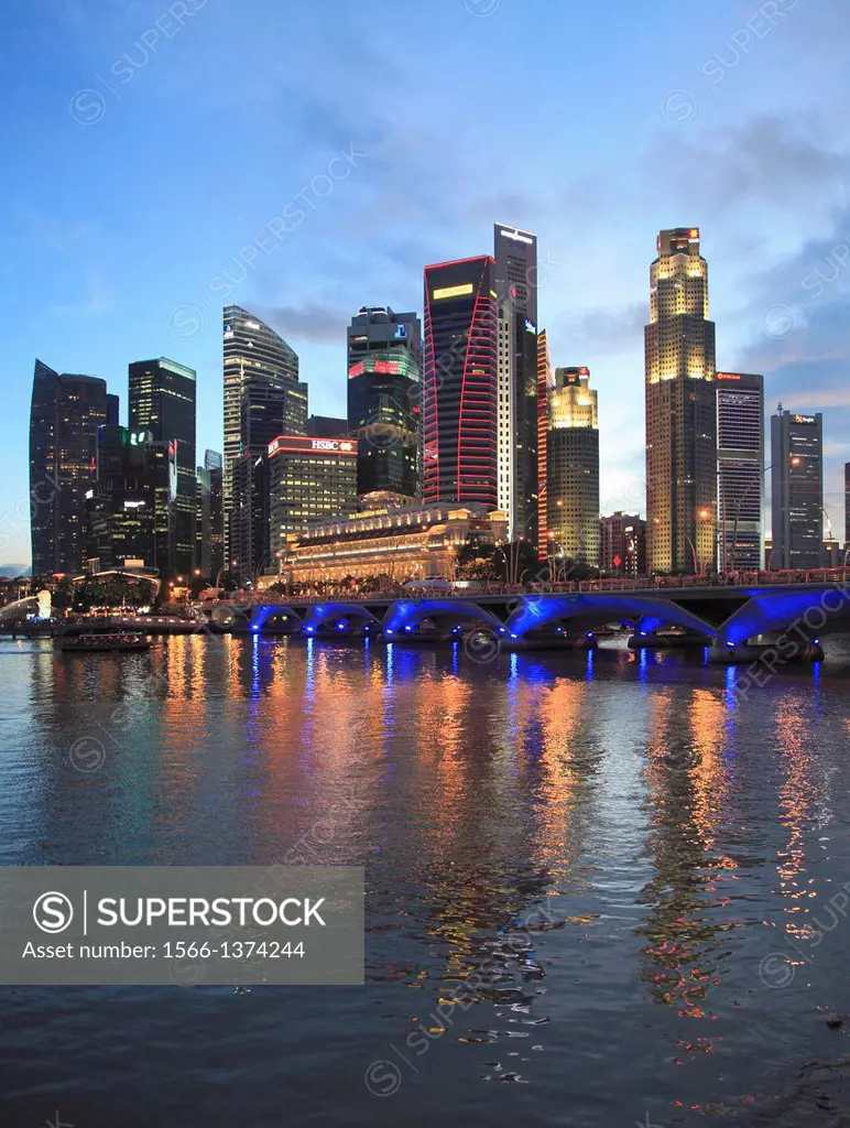 Singapore, Central Business District, skyline,