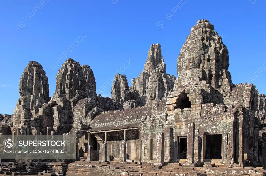 Cambodia, Angkor, Angkor Thom, The Bayon,.