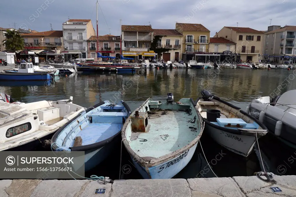 the harbor at the seashore town of Meze,